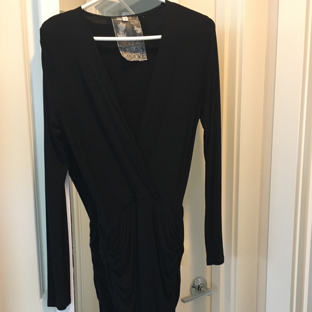 Young Fabulous and Broke rouched black dress.